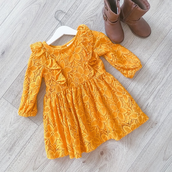 Cat Jack Mustard Yellow Lace Toddler 